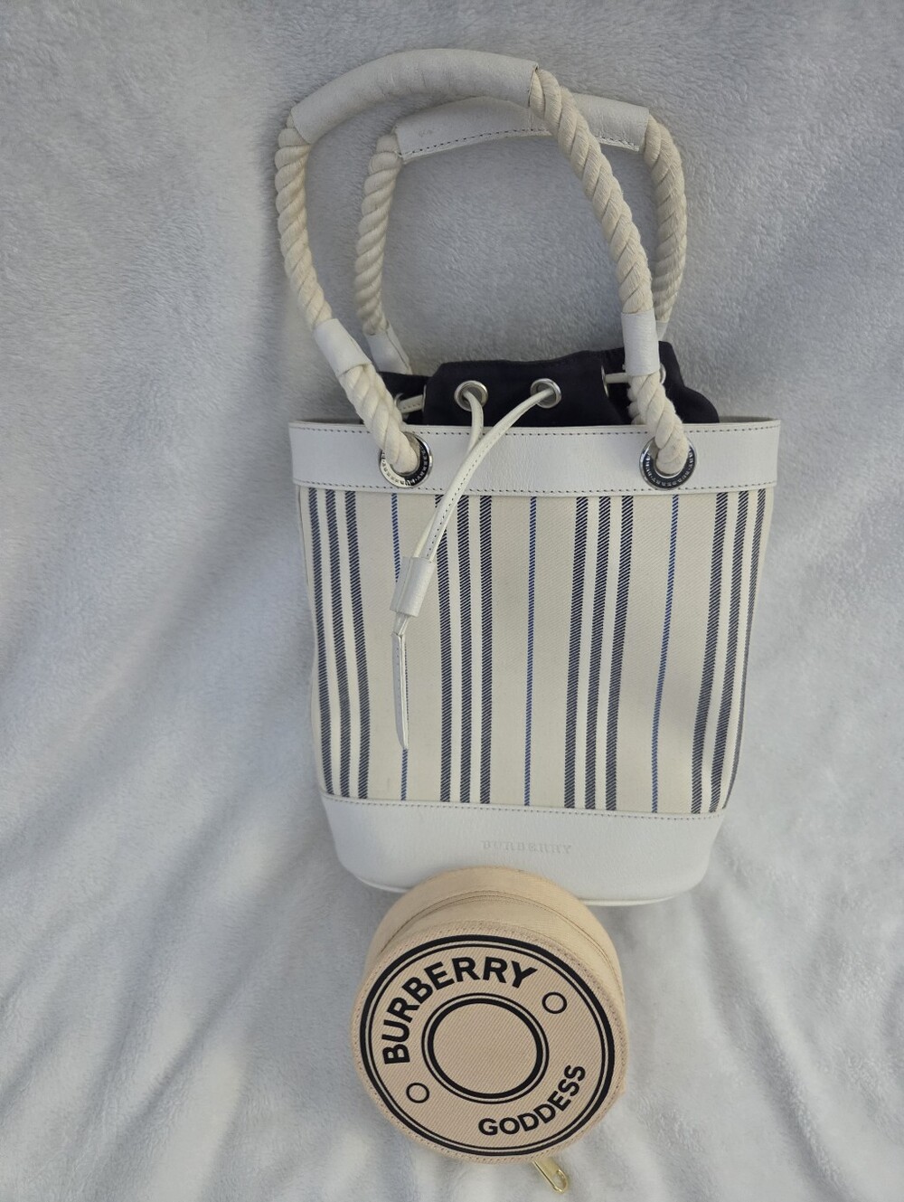 ✨ ARCHIVAL COLLECTOR'S PIECE: Burberry Nautical Striped Rope Bucket Bag ✨